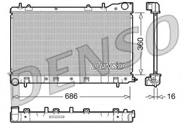 Radiador refrigeración del motor DRM36004 Denso