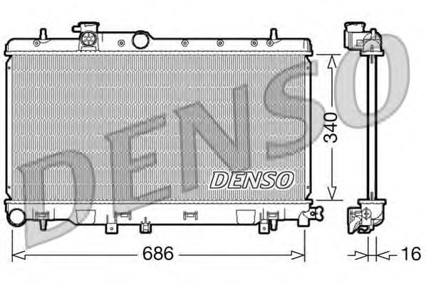 Radiador refrigeración del motor DRM36006 Denso