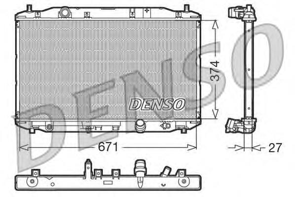 DRM40006 Denso radiador refrigeración del motor