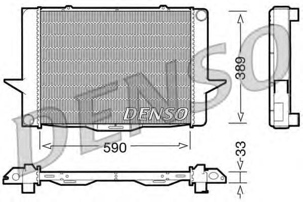 Radiador refrigeración del motor DRM33040 Denso