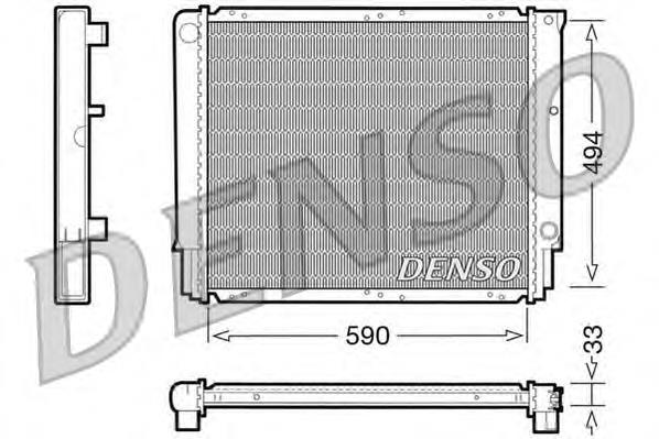 Radiador refrigeración del motor DRM33050 Denso