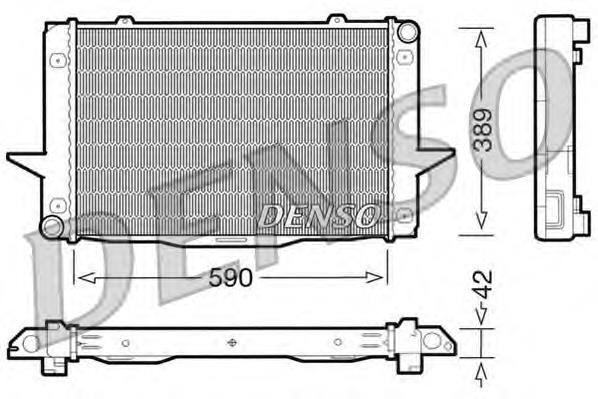 Radiador refrigeración del motor DRM33043 Denso