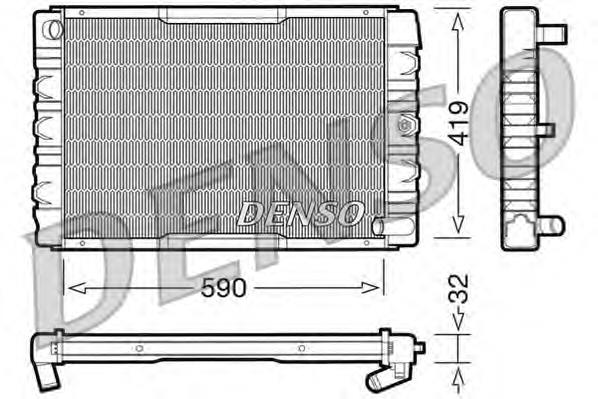 Radiador refrigeración del motor DRM33033 Denso