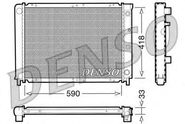 Radiador refrigeración del motor DRM33032 Denso