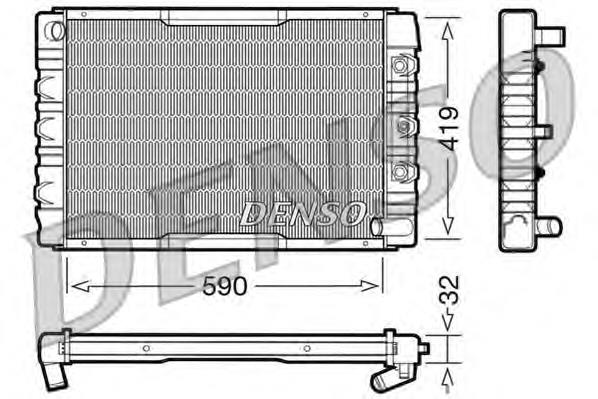 Radiador refrigeración del motor DRM33034 Denso