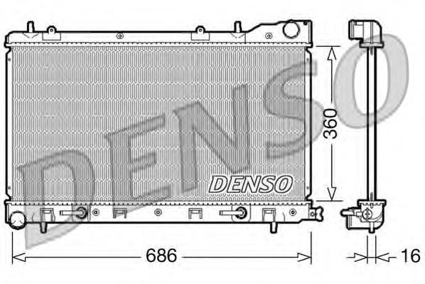 Radiador refrigeración del motor DRM36001 Denso