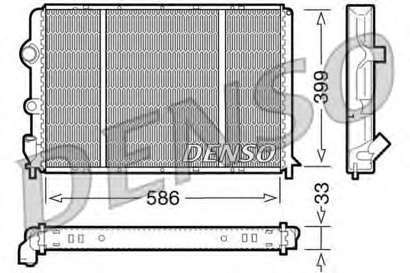 DRM23050 Denso radiador