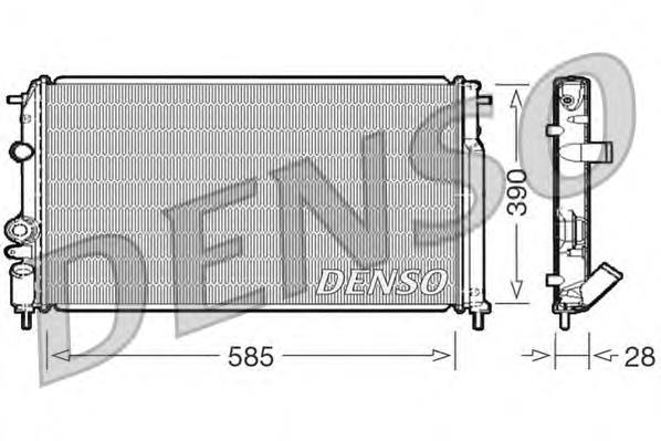 DRM23052 Denso radiador refrigeración del motor