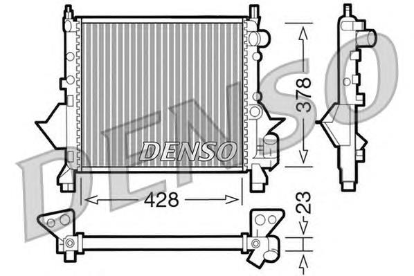 Radiador refrigeración del motor DRM23080 Denso