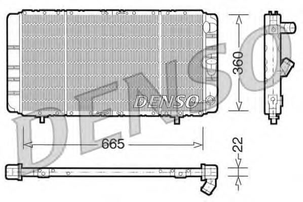 DRM23020 Denso radiador refrigeración del motor