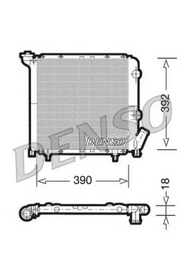 Radiador refrigeración del motor DRM23029 Denso