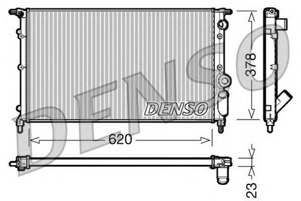 Radiador refrigeración del motor DRM23022 Denso