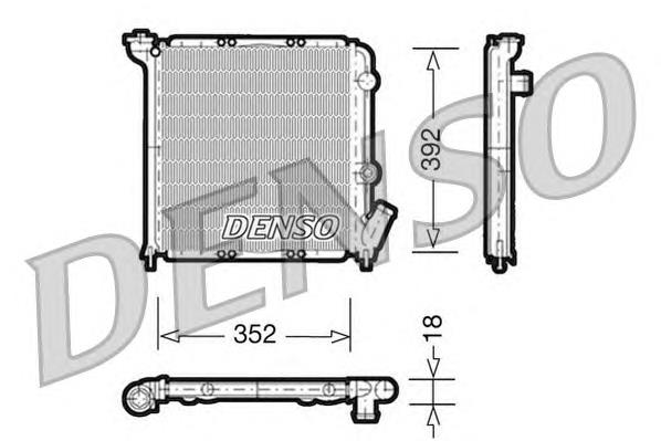 DRM23026 Denso radiador refrigeración del motor