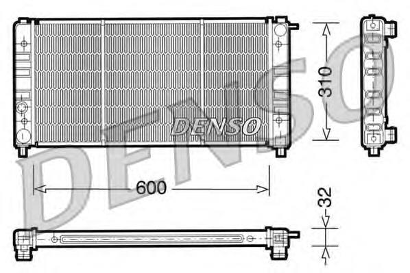 Radiador refrigeración del motor DRM26002 Denso