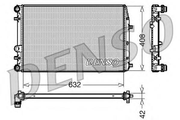 DRM26011 Denso radiador refrigeración del motor