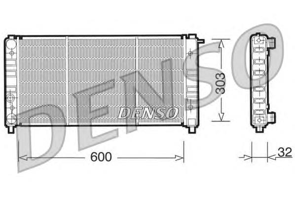 Radiador refrigeración del motor DRM26004 Denso