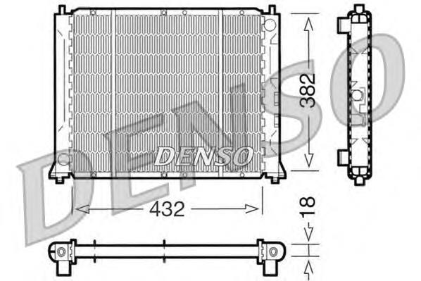 Radiador refrigeración del motor DRM24004 Denso
