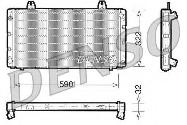 Radiador refrigeración del motor DRM25001 Denso