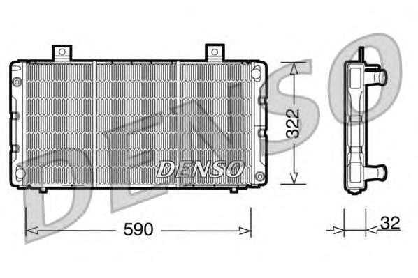 DRM25003 Denso radiador refrigeración del motor