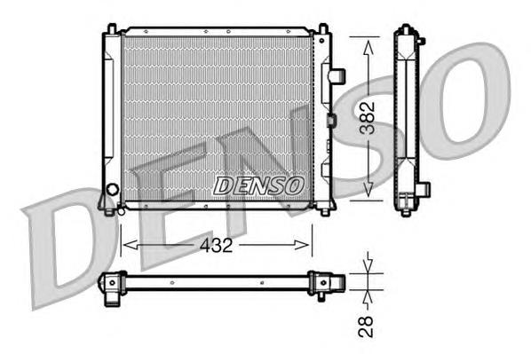 Radiador refrigeración del motor DRM24013 Denso