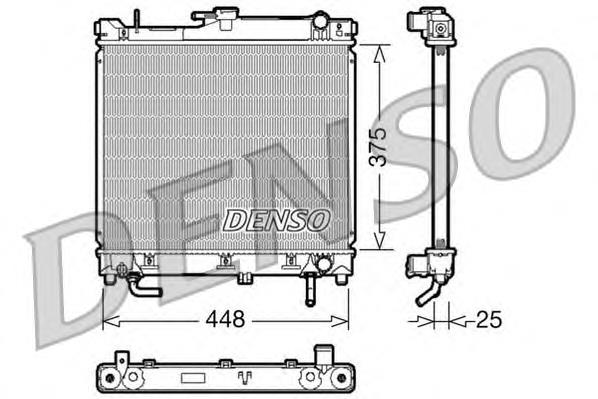 DRM47003 Denso radiador refrigeración del motor