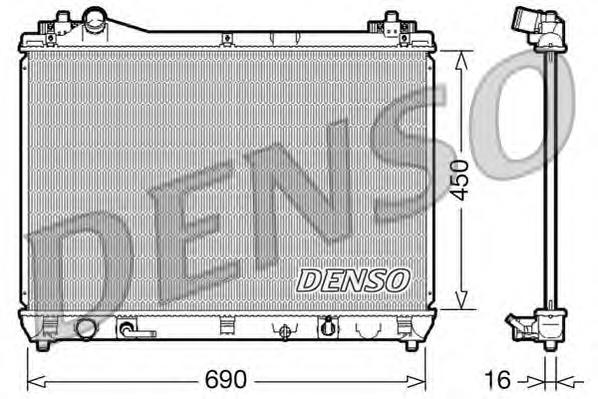 DRM47017 Denso radiador refrigeración del motor