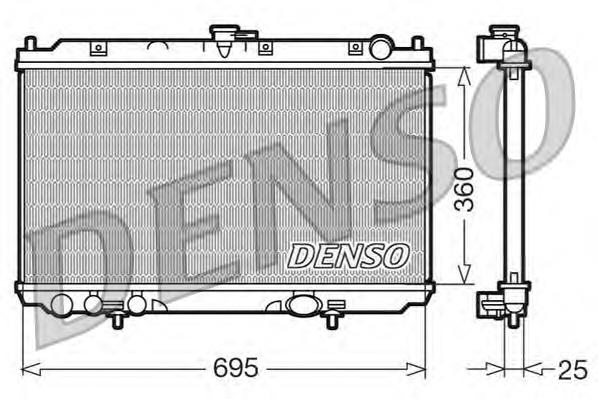 DRM46014 Denso radiador refrigeración del motor