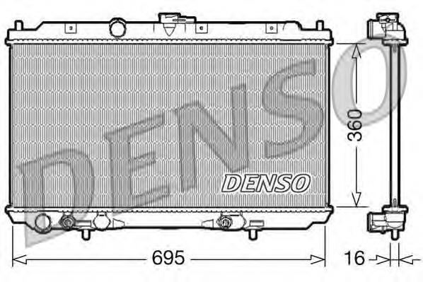 Radiador refrigeración del motor DRM46028 Denso