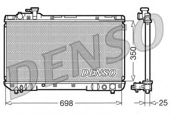 Radiador refrigeración del motor DRM50020 Denso