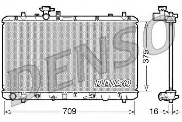 Radiador refrigeración del motor DRM47024 Denso