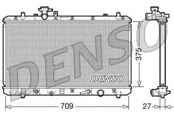 Radiador refrigeración del motor DRM47025 Denso