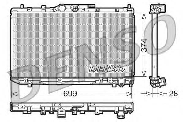 DRM50014 Denso radiador refrigeración del motor