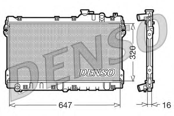 DRM44015 Denso radiador refrigeración del motor