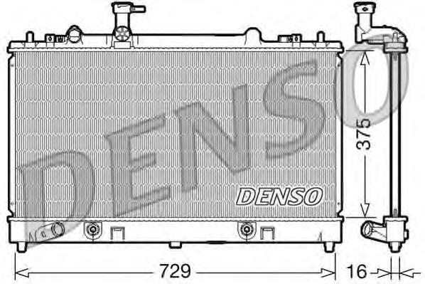 DRM44024 Denso radiador refrigeración del motor