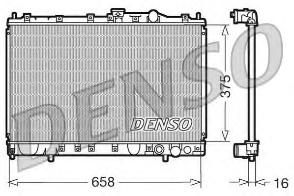 Radiador refrigeración del motor DRM45002 Denso