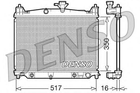 DRM44019 Denso radiador refrigeración del motor