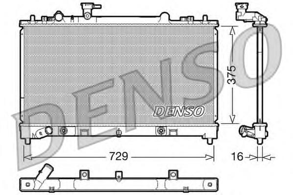 Radiador refrigeración del motor DRM44022 Denso