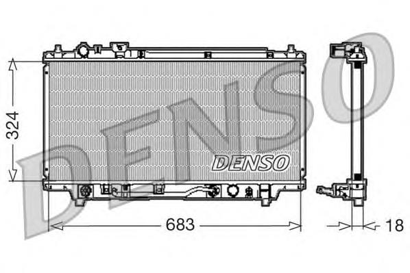 DRM44001 Denso radiador refrigeración del motor