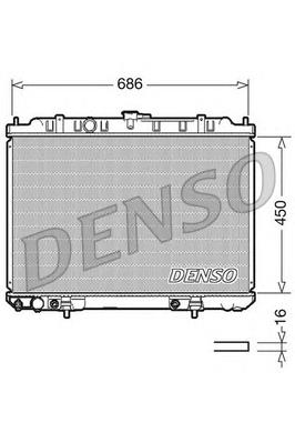 Radiador refrigeración del motor DRM46008 Denso