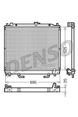 DRM45015 Denso radiador refrigeración del motor