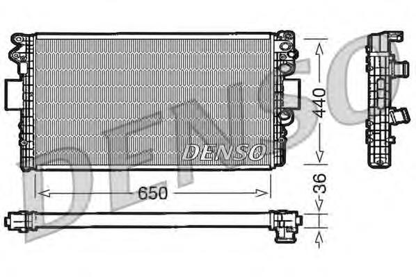 Radiador refrigeración del motor DRM12004 Denso