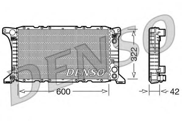 Radiador refrigeración del motor DRM10092 Denso