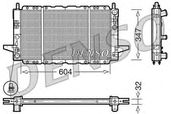 Radiador refrigeración del motor DRM10086 Denso