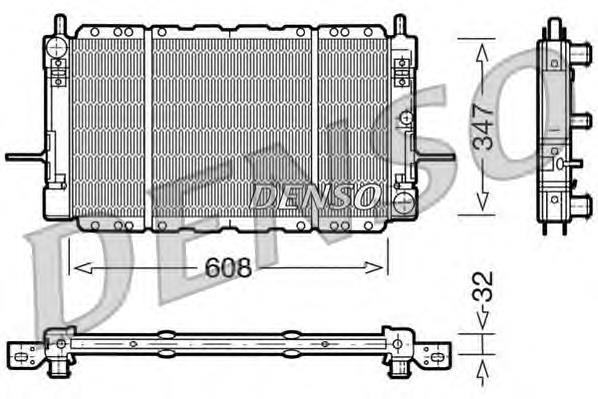 Radiador refrigeración del motor DRM10085 Denso