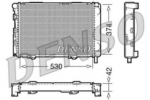 DRM17025 Denso radiador refrigeración del motor