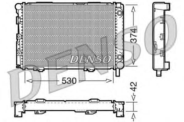 Radiador refrigeración del motor DRM17026 Denso