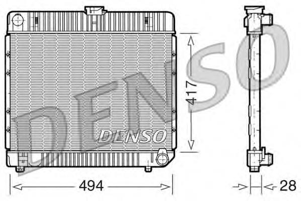 Radiador refrigeración del motor DRM17020 Denso