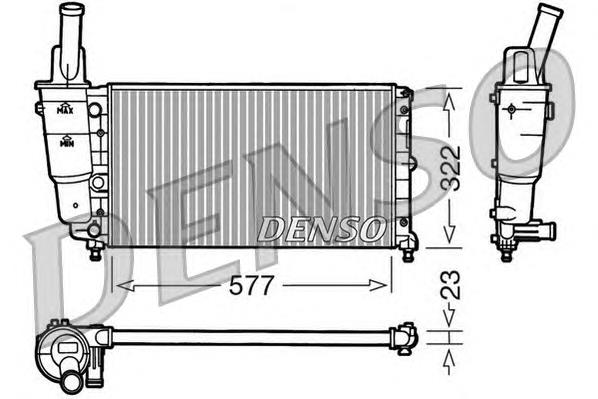 Radiador refrigeración del motor DRM13004 Denso