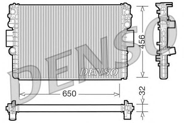 Radiador refrigeración del motor DRM12006 Denso