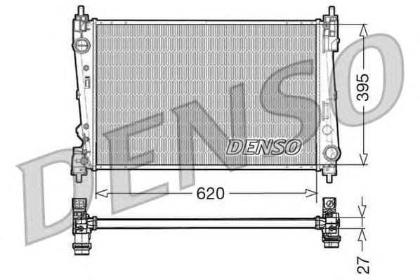 Radiador refrigeración del motor DRM13015 Denso